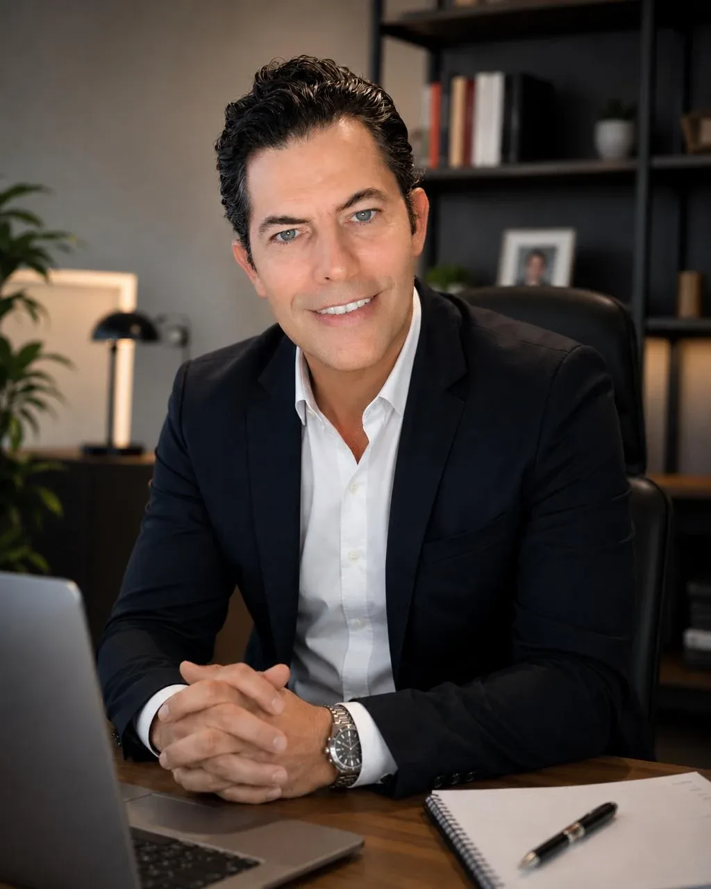 Bruno Juliano Rosa, fundador da HowZ, sentado à mesa de trabalho